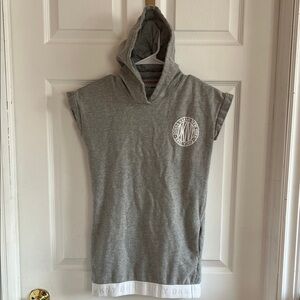 DKNY Gray Sleeveless Hoodie for Kids